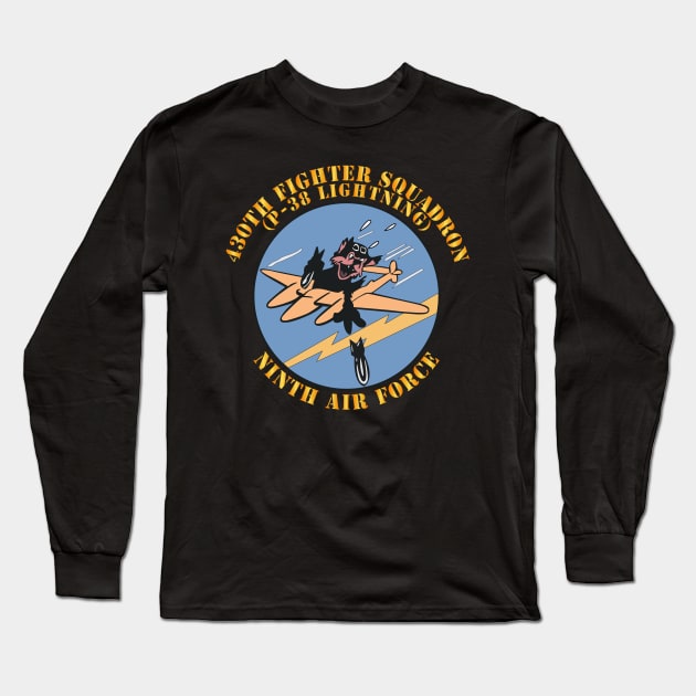 430th Fighter Squadron - P38 Lightning - 9th AF Long Sleeve T-Shirt by twix123844